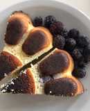 Budín cítrico de queso y arándanos