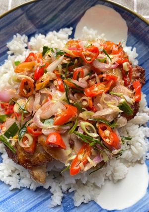 Foto resep Grilled chiken with sambal matah