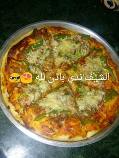 صورة لوصفة بيتزا اللحمه ع طريقتي 😍😎