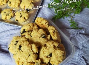 Foto resep Crunchy Oatmeal Olive Oil Cookies (No Mixer)
