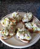 Ensaladilla de puerro con salsa cesar