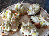 Ensaladilla de puerro con salsa cesar