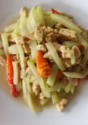 Foto resep Tumis Labu siam dan tempe