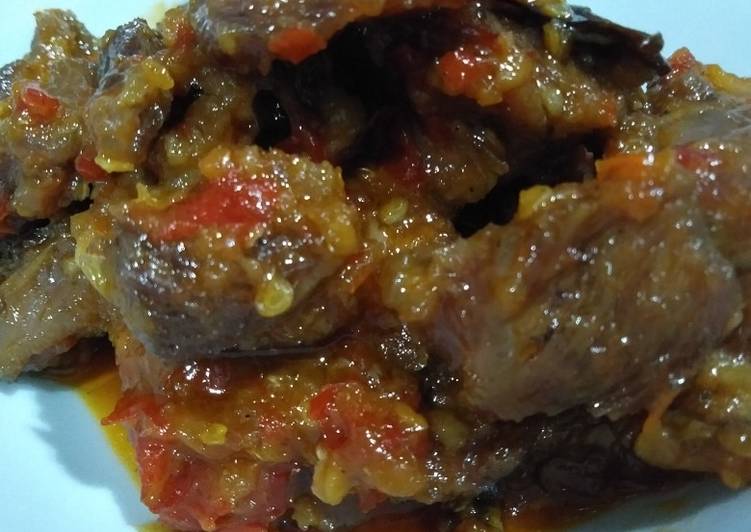 Resep Dendeng balado daging sengkel no ribet Anti Gagal