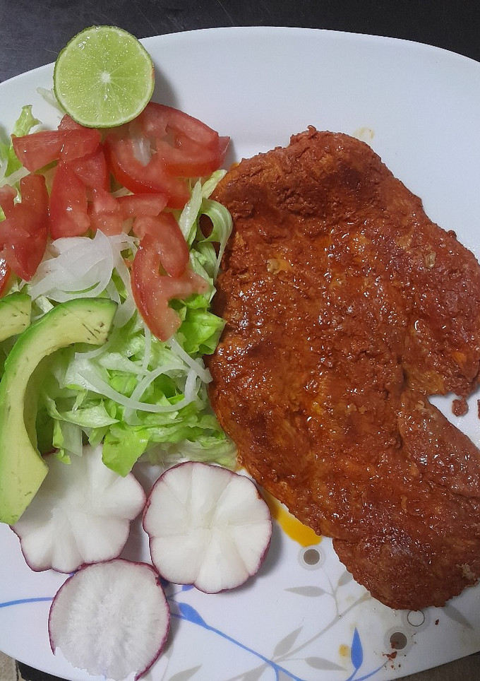 Una foto de CARNE ENCHILADA ESTILO VERACRUZ !