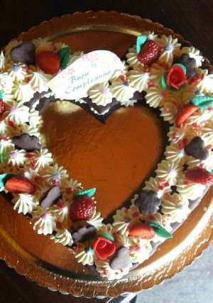 Foto di Cream tart con frolla al cacao e crema al cioccolato bianco