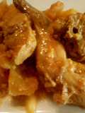 Conejo con salsa de almendras