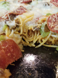 A picture of Pizza Spaghetti Casserole.