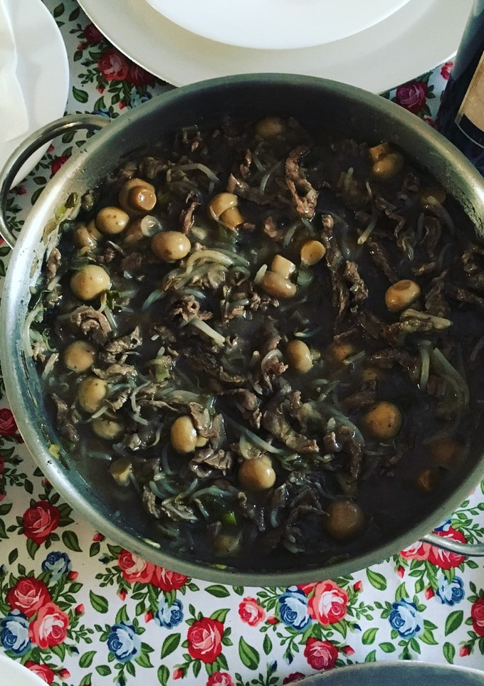 Una foto de Carne mongoliana fácil