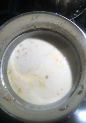 A picture of Cream of corn soup.