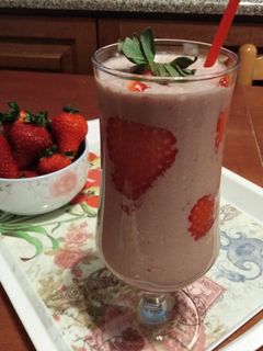 Φωτογραφία της συνταγής Smoothie μπανάνα - φράουλα 🍌🍓