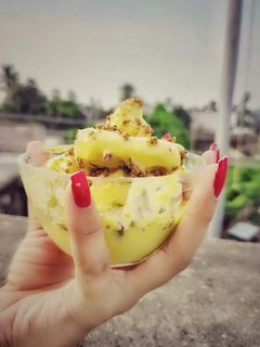 वनीला कस्टर्ड आईस क्रीम(vanilla custard icecream recipe in hindi) रेसिपी मुख्य फोटो