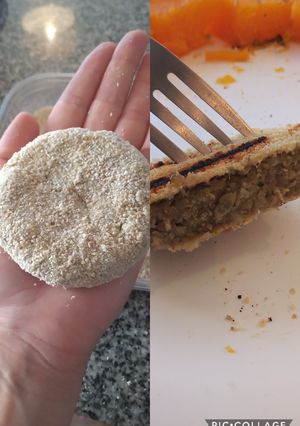 Una foto de Vegginesas (milanesas de lentejas)