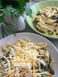 Macarrones con melva y acelgas silvestres, one pot!