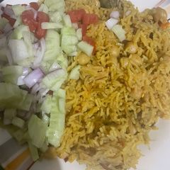 A picture of White Chana pulao.