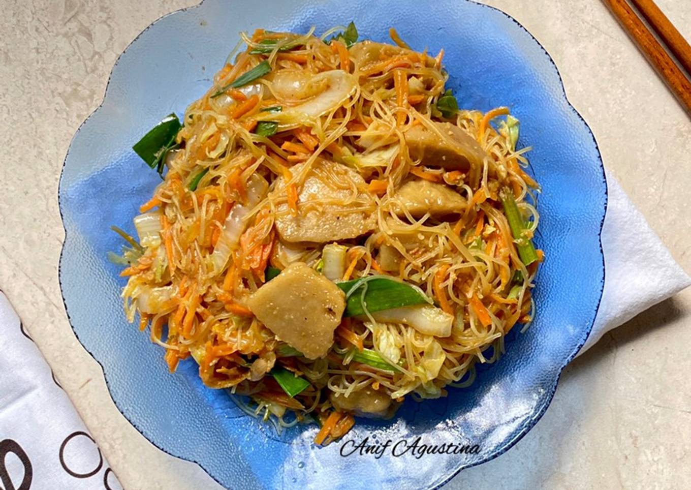 Bihun Goreng Bakso sayur