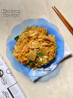 Foto resep Bihun Goreng Bakso sayur