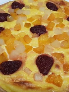 Una foto de Pastel de hojaldre con frutas almíbar sin gluten