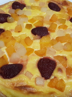 Una foto de Pastel de hojaldre con frutas almíbar sin gluten
