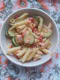 Cold Pasta with Zucchini and Smoked Salmon
