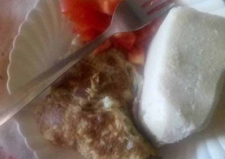 Recipe of Yummy Ugali and omellette