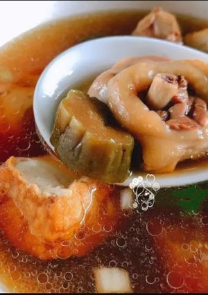 油豆腐瓜子雞湯(一鍋到底電鍋版) 的食譜成品照片