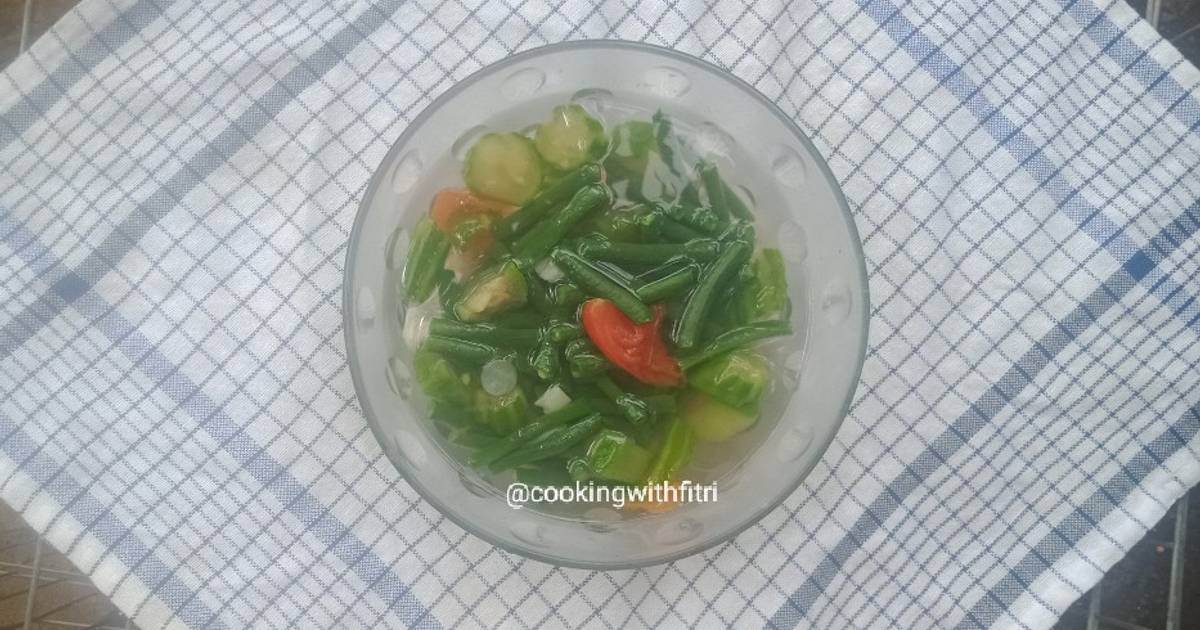 Resep Sayur Bening Kacang Panjang Dengan Gambas Oyong Oleh Fitri