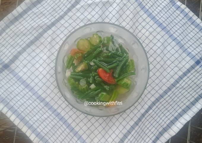 Resep Sayur Bening Kacang Panjang Dengan Gambas Oyong Oleh Fitri