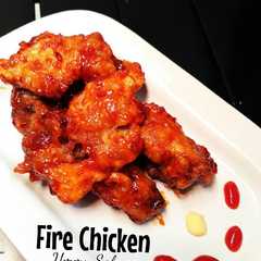 A picture of Fire Chicken ala Richeese Factory.