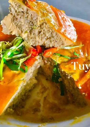 Hình của món Mắm bằm chưng hột (trứng) vịt.