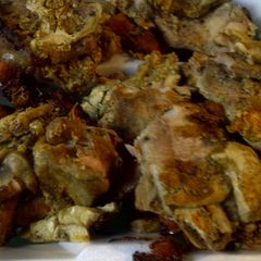 A picture of Pork carrots and eggplant roast.