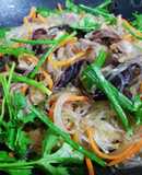 Miến xào mề gà