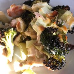 Oven Roasted Chicken and Broccoli with Parmesan Cheese A picture of Oven Roasted Chicken and Broccoli with Parmesan Cheese.