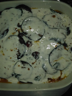 A picture of Dahi wale baingan(Egg Plants).
