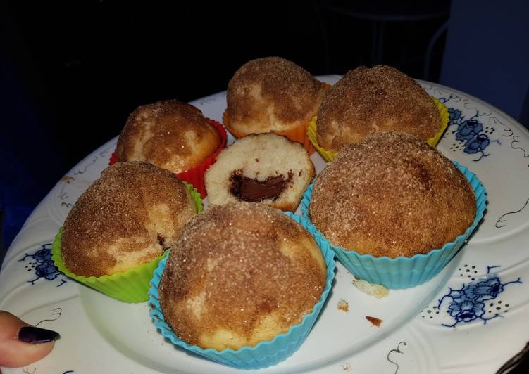 Nutellás muffin (fahéjas bevonattal)