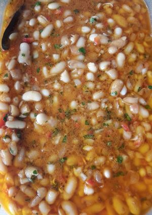 Una foto de Escabeche de porotos, receta súper fácil!!!😊👆