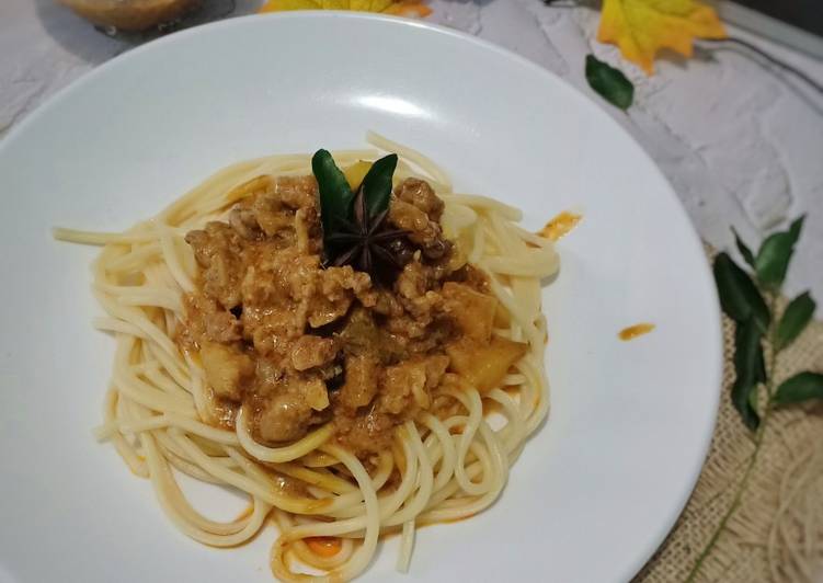 Resep: Spagety bumbu kari ala Indonesia Murah