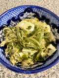 Rajas con crema y pollo