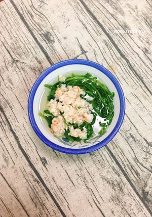 Hình của món Canh Rau Tần Ô(Cải Cúc) Nấu Tôm.