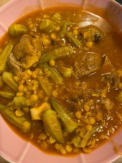 عکسی از دستور خورشت بامیه