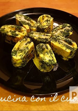 Foto di Rotolo di frittata alle erbette con gorgonzola e provola ♡