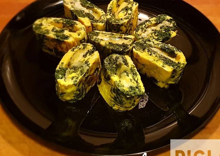 Rotolo di frittata alle erbette con gorgonzola e provola ♡