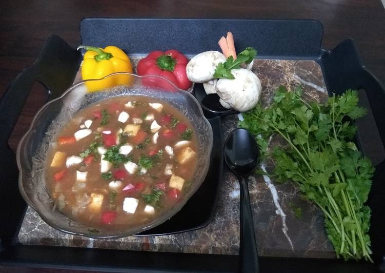 Super Yummy Veg Mushroom Tofu Soup