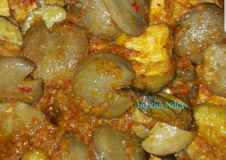 Jengkol tahu bumbu cabe