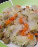 Guiso de calabaza blanca, papa, arveja y zanahoria🥙🥗🥔