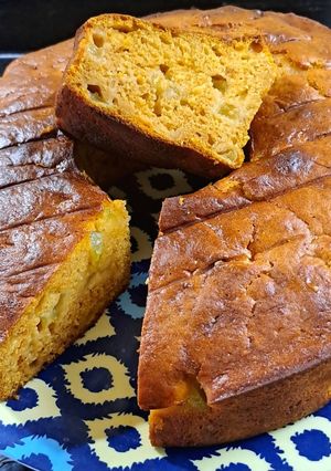 Una foto de Budín esponjoso de calabaza y melón Ali