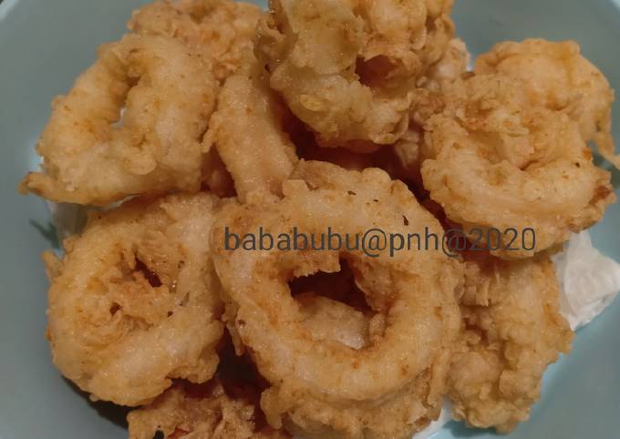 Cumi goreng tepung renyah (calamari)