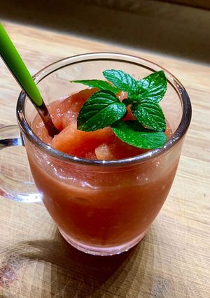 A picture of Watermelon and Peach Granita.