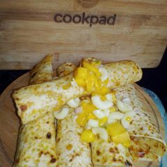 A picture of Kababs Corn Tortillas with Mango Salsa.