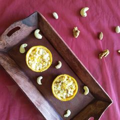 Paneer orange halwa A picture of Paneer orange halwa.
